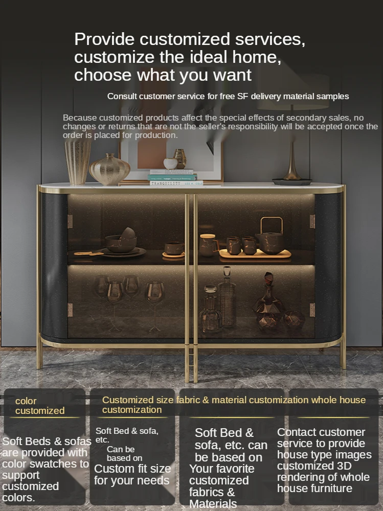 Dining cabinet American modern minimalist tea cabinet storage storage cabinet Italian marble preparation cabinet
Dining cabinet American modern minimalist tea cabinet storage storage cabinet Italian marble preparation cabinet