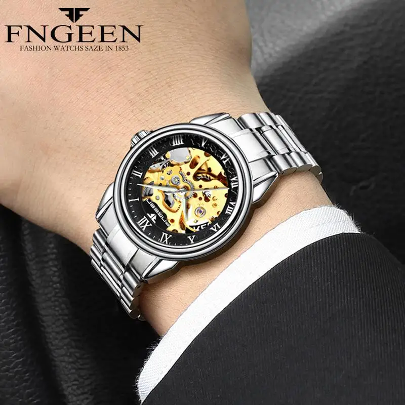 Men Watches Automatic Mechanical Watch Male Tourbillon Clock Gold Fashion Skeleton Watch Top Brand Wristwatch Relogio Masculino
Men Watches Automatic Mechanical Watch Male Tourbillon Clock Gold Fashion Skeleton Watch Top Brand Wristwatch Relogio Masculino
