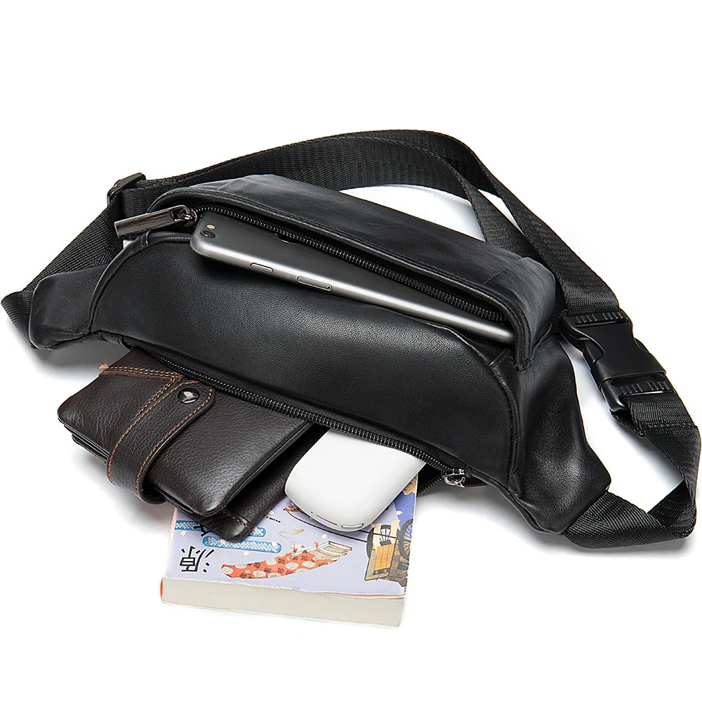New Solid Color Sheepskin Waist Pack Fashion Men's Genuine Leather Chest Bag Simple Soft Leather Shoulder Crossbody Bag
New Solid Color Sheepskin Waist Pack Fashion Men's Genuine Leather Chest Bag Simple Soft Leather Shoulder Crossbody Bag