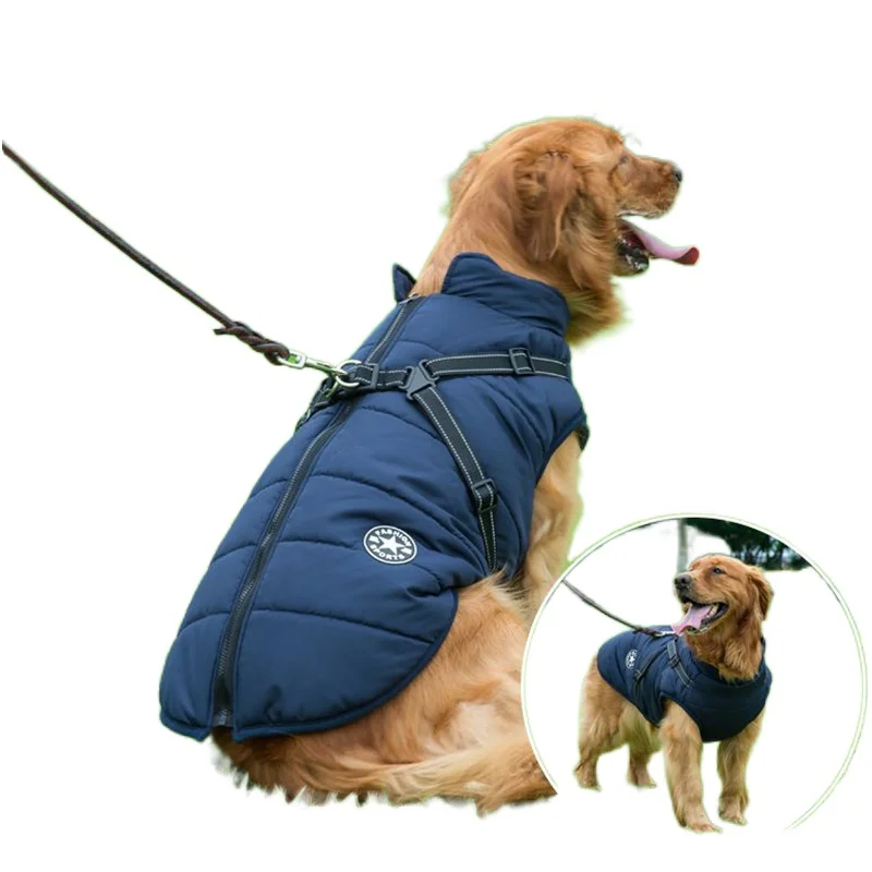 Large Dog Pet Harness Coat Winter Warm Jacket Dog Clothes For Labrador Waterproof Big Dog Coat Chihuahua French Bulldog Outfits
Large Dog Pet Harness Coat Winter Warm Jacket Dog Clothes For Labrador Waterproof Big Dog Coat Chihuahua French Bulldog Outfits