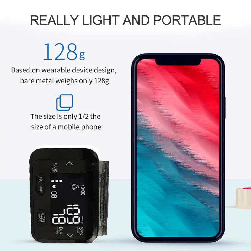 Povihome Blood Pressure Monitor Wrist Intelligent Tonometer Sphygmomanometer Home Use With Voice and Large LCD Display
Povihome Blood Pressure Monitor Wrist Intelligent Tonometer Sphygmomanometer Home Use With Voice and Large LCD Display