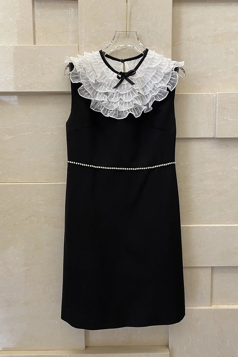 Vintage Black Ruffles Mini Dresses for Women 2021 Summer Elegant Sleeveless A-line Mini Dress Vestido De Mujer
Vintage Black Ruffles Mini Dresses for Women 2021 Summer Elegant Sleeveless A-line Mini Dress Vestido De Mujer