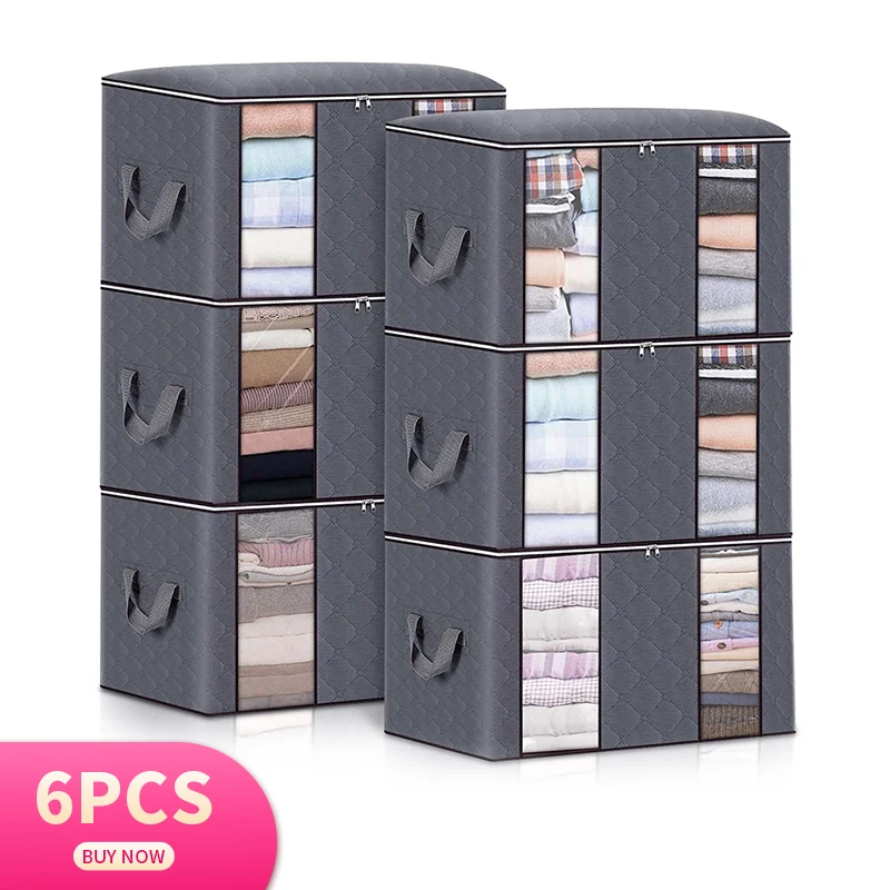 6PCS Closet Organizer Clothes Storage Bags Large Capacity Storage Organizers Stainless Steel Zipper Home Storage Bag for Bedding
6PCS Closet Organizer Clothes Storage Bags Large Capacity Storage Organizers Stainless Steel Zipper Home Storage Bag for Bedding