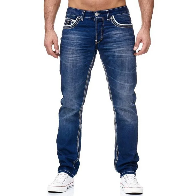 2021 Men's European and American-Style White Distressed Loose Mid Waist Straight Jeans Pocket Bright Line Casual Trousers
2021 Men's European and American-Style White Distressed Loose Mid Waist Straight Jeans Pocket Bright Line Casual Trousers