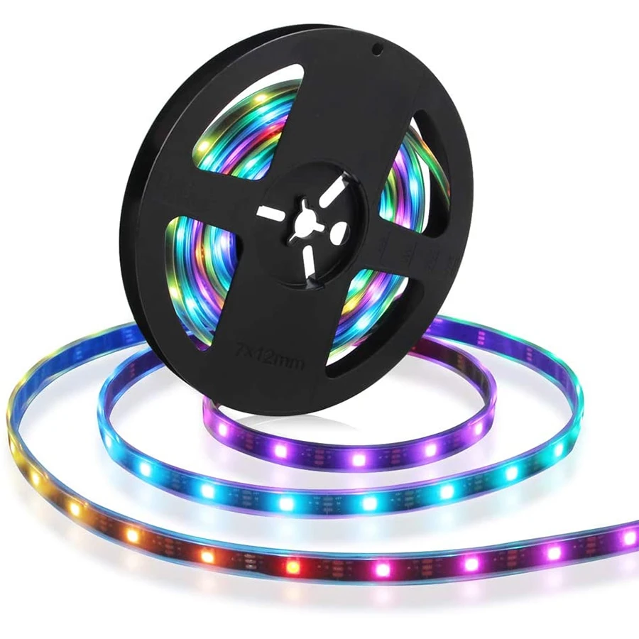 Addressable LED Strip WS2812B 5050 RGB Waterproof Ledstrip 5V WS2812 5M Individually Smart Led Light Flexible Ourdoor Decoration
Addressable LED Strip WS2812B 5050 RGB Waterproof Ledstrip 5V WS2812 5M Individually Smart Led Light Flexible Ourdoor Decoration