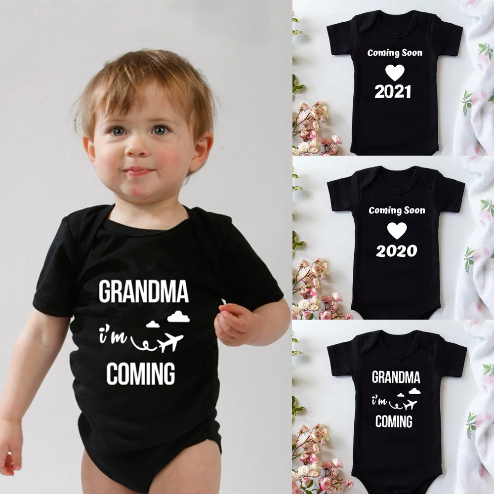 Baby Onesie Infant Romper Coming 2021 Letters Print Baby Boys Girls Bodysuit Jumpsuits Baby's First Grandma Visit Gift
Baby Onesie Infant Romper Coming 2021 Letters Print Baby Boys Girls Bodysuit Jumpsuits Baby's First Grandma Visit Gift