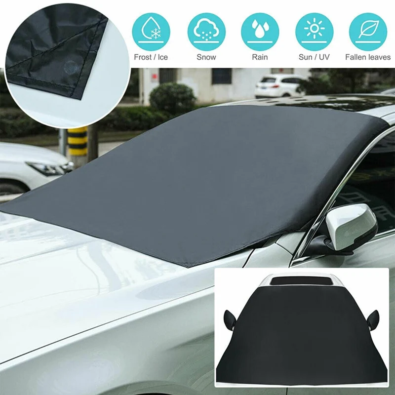 New Magnetic Windscreen Cover Car Windshield Frost Ice Snow Dust Sun Shade Half Cover Snow Cream Sunscreen Silver Coated Cloth
New Magnetic Windscreen Cover Car Windshield Frost Ice Snow Dust Sun Shade Half Cover Snow Cream Sunscreen Silver Coated Cloth