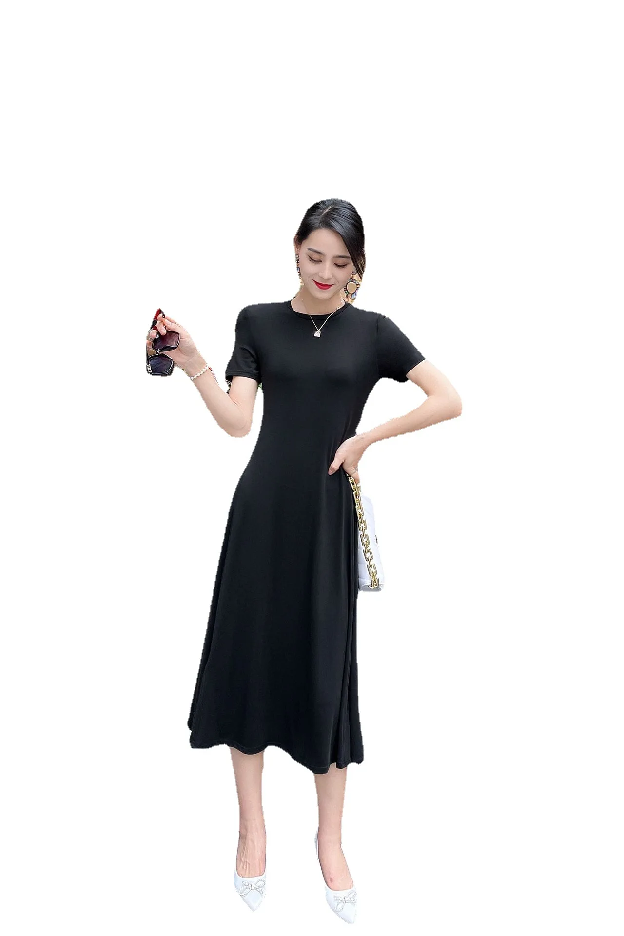 Dress summer fashion new 2021 temperament French giant show thin solid short sleeve
Dress summer fashion new 2021 temperament French giant show thin solid short sleeve