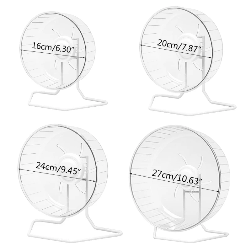 

Silent Hamster Exercise Wheels with Metal Stand Quiet Spinner Plastic Running Wheel for Small Animals Gerbils Mice