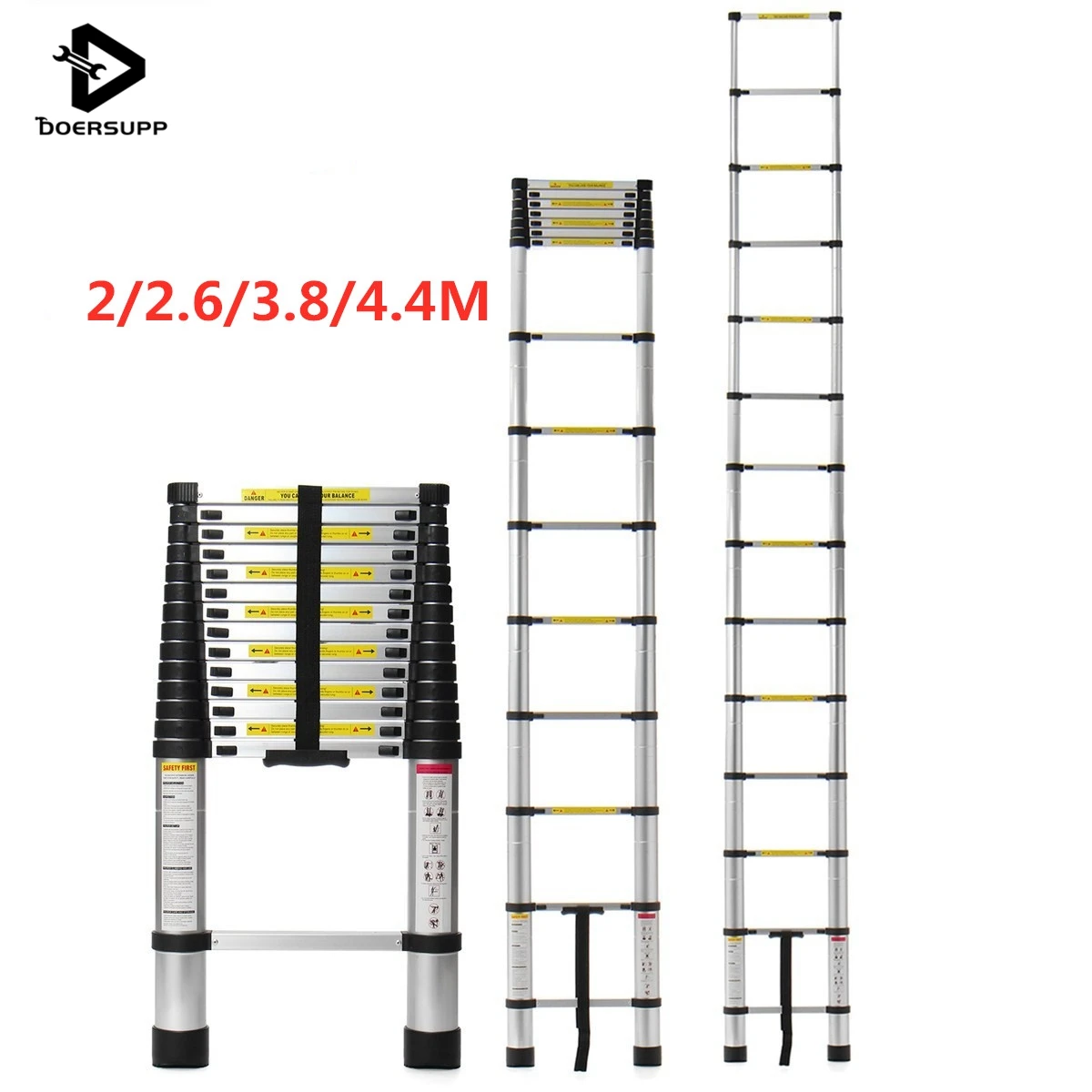 

Алюминиевая лестница 2/2, 6/3, 2/3, 8/4, 4 м, телескопические лестницы, телескопическая лестница, многофункциональный инструмент для высокой ступе...