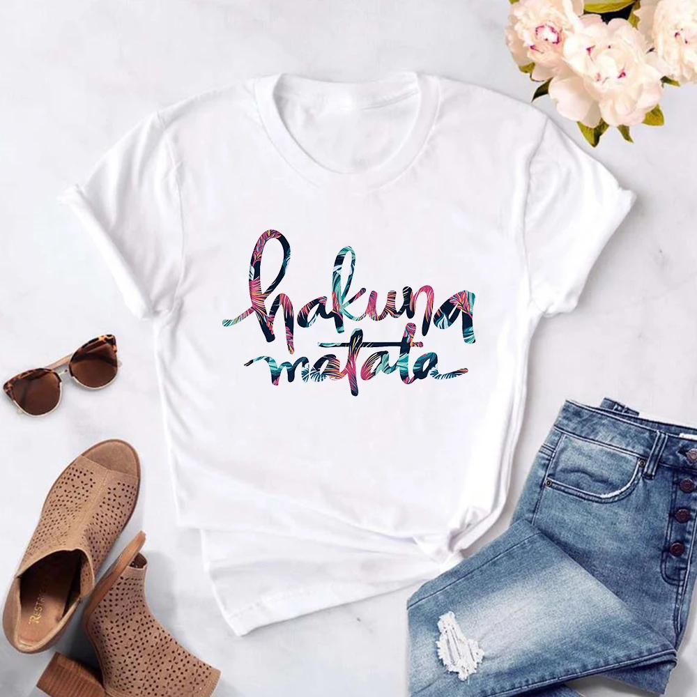 Disney Hakuna Mcatata Aesthetic Letter T shirts Fashion Women Streetwear Tops The Lion King Series Branded Clothing France Pop
Disney Hakuna Mcatata Aesthetic Letter T shirts Fashion Women Streetwear Tops The Lion King Series Branded Clothing France Pop