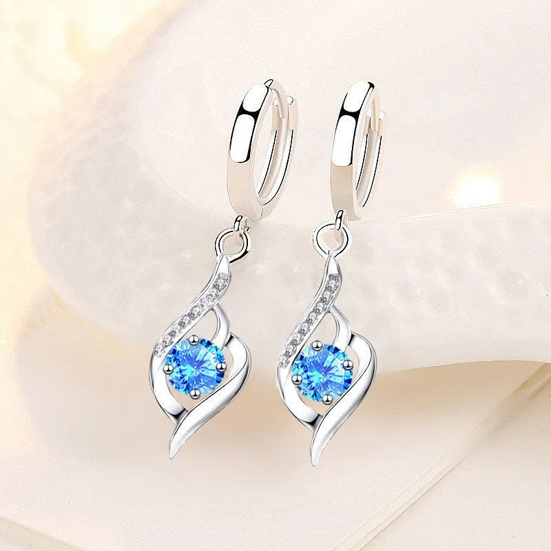 KOFSAC 2021 Hot 925 Sterling Silver Earrings For Women Exquisite Blue Zircon Rotating Love Heart Earring Jewelry Lady Daily Wear
KOFSAC 2021 Hot 925 Sterling Silver Earrings For Women Exquisite Blue Zircon Rotating Love Heart Earring Jewelry Lady Daily Wear