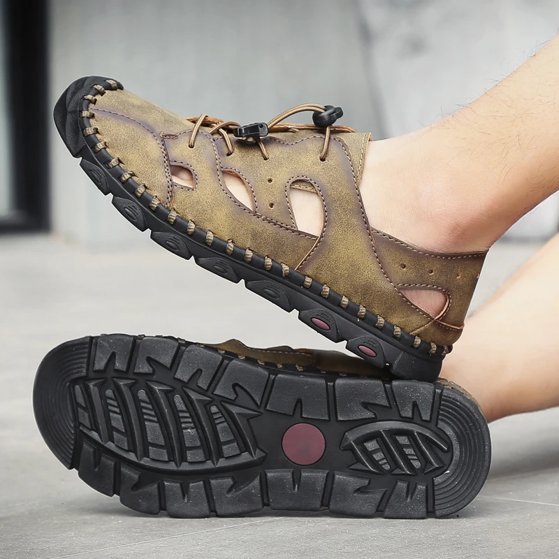Sandals Outdoor Male Sandal Mens Sandals Casual Men Outdoor Leather Men's Sports Rubber Man Beach Summer Sandel For Big Size
Sandals Outdoor Male Sandal Mens Sandals Casual Men Outdoor Leather Men's Sports Rubber Man Beach Summer Sandel For Big Size