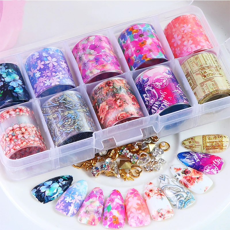 4x100cm holographic nail art transfer foil sticker 10 boxed retro colorful flower Star paper trend nail enhancement stickers
4x100cm holographic nail art transfer foil sticker 10 boxed retro colorful flower Star paper trend nail enhancement stickers