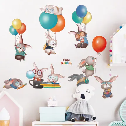 Large Wall Stickers For Girl Kids Room Decoration Rabbit Balloon Wall Decals Bedroom Stickers Children's Wallpaper Decorative
Large Wall Stickers For Girl Kids Room Decoration Rabbit Balloon Wall Decals Bedroom Stickers Children's Wallpaper Decorative