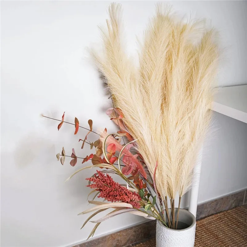Искусственная пампасная трава 120 см сушеные язычковые цветы букет искусственное