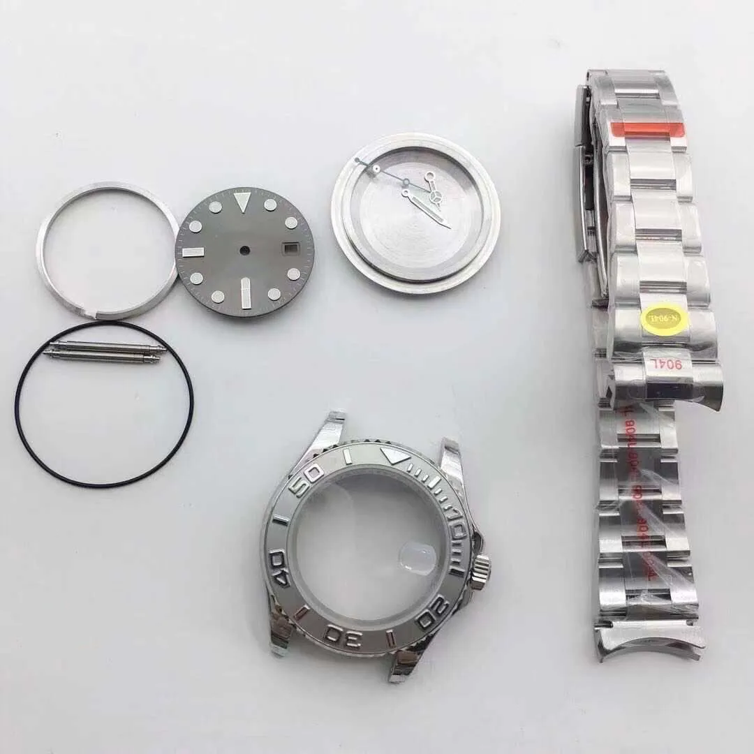 40mm Watch Assembly Accessories Stainless Steel Case Strap Ice Blue Luminous Dial Suitable for ETA 2824-2 2836-2 3135 Movement
40mm Watch Assembly Accessories Stainless Steel Case Strap Ice Blue Luminous Dial Suitable for ETA 2824-2 2836-2 3135 Movement