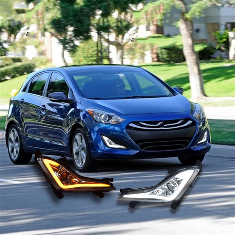 Car LED DRL Daytime Running Lights with Yellow Turn Singal Fog Lamp Cover Case for Hyundai Elantra 2014-2016 
Car LED DRL Daytime Running Lights with Yellow Turn Singal Fog Lamp Cover Case for Hyundai Elantra 2014-2016