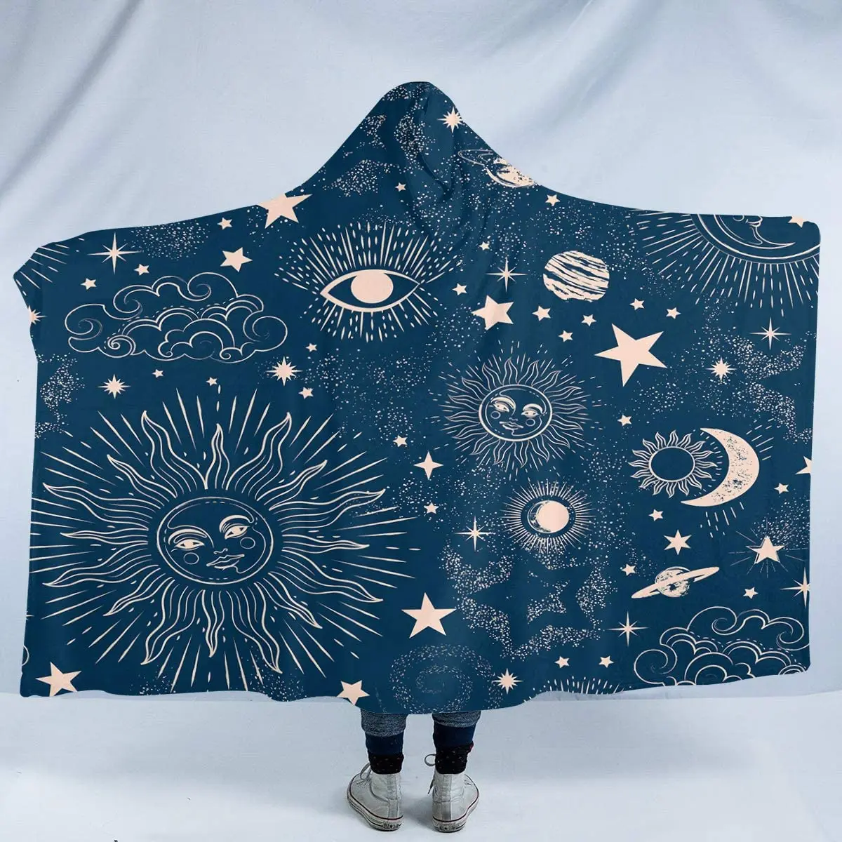 Celestial Sun, Moon and Star Wearable Blanket Boho Mandala Blue Blanket Hoodie Cute Space Galaxy Throw Blanket
Celestial Sun, Moon and Star Wearable Blanket Boho Mandala Blue Blanket Hoodie Cute Space Galaxy Throw Blanket