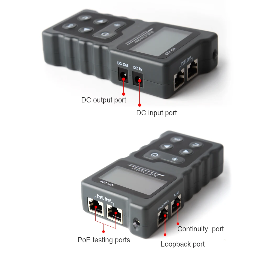 Сеть RJ45 Кабельный тестер CAT Многофункциональный ЖК тока для LAN/STP/UTP кабеля и PoE