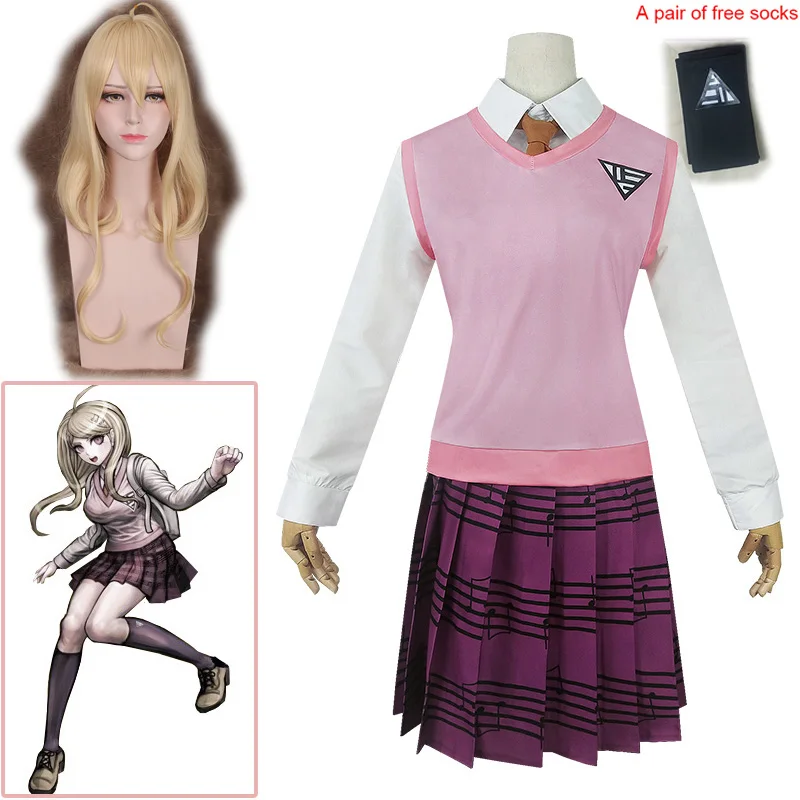 Danganronpa V3 Cosplay Costume Akamatsu Kaede Cosplay Wig Women's Jk Uniforms Halloween Party Student Uniform
Danganronpa V3 Cosplay Costume Akamatsu Kaede Cosplay Wig Women's Jk Uniforms Halloween Party Student Uniform