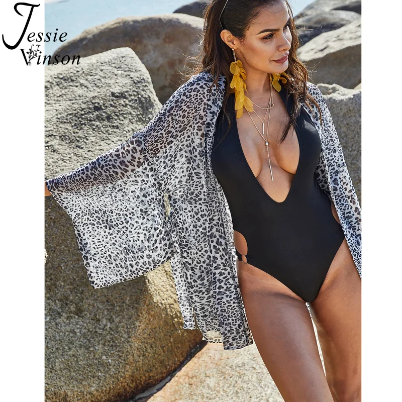 Jessie Vinson Leopard Print Beach Cover-ups Women Plus Size Long Sleeve Chiffon Kimono Cardigan Summer Bathing Suit Cover Top
Jessie Vinson Leopard Print Beach Cover-ups Women Plus Size Long Sleeve Chiffon Kimono Cardigan Summer Bathing Suit Cover Top