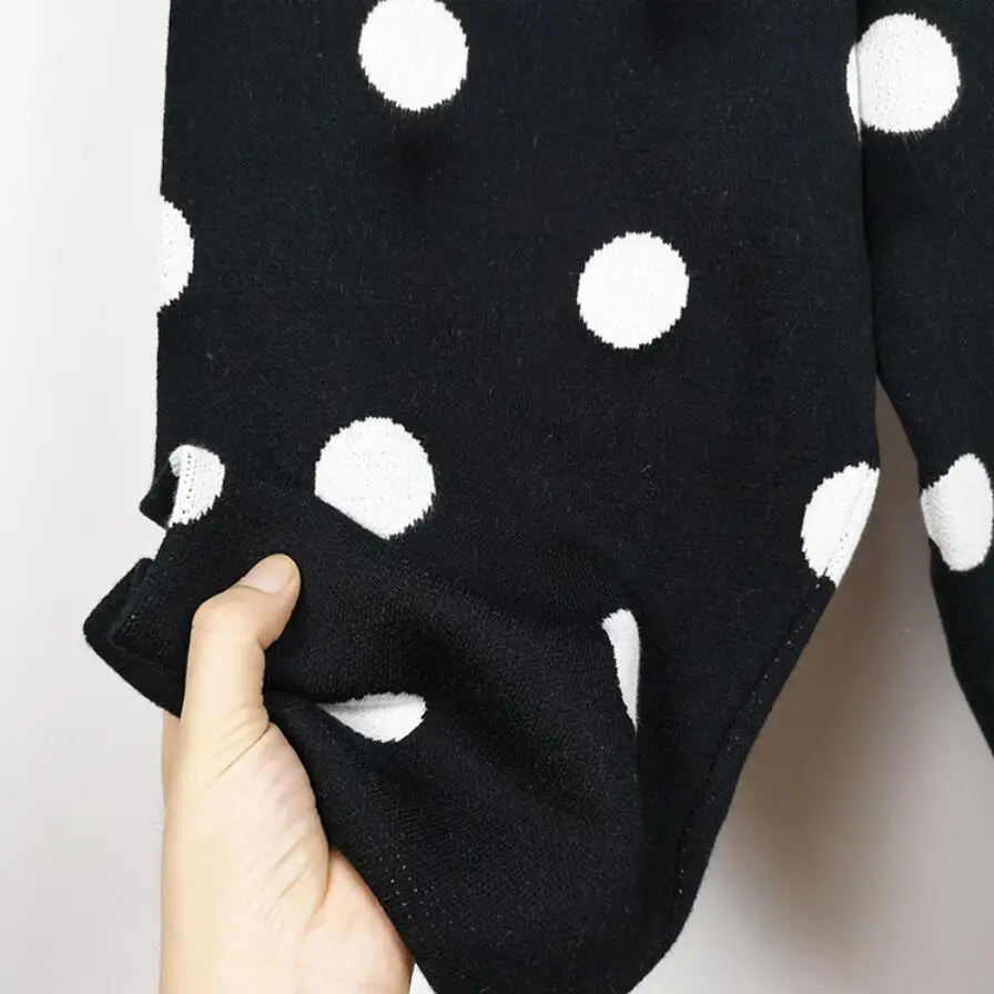 Autumn Winter thick warm knitted pants female high waist loose dots printed harem pants women's nine-point carrot pants s410
Autumn Winter thick warm knitted pants female high waist loose dots printed harem pants women's nine-point carrot pants s410