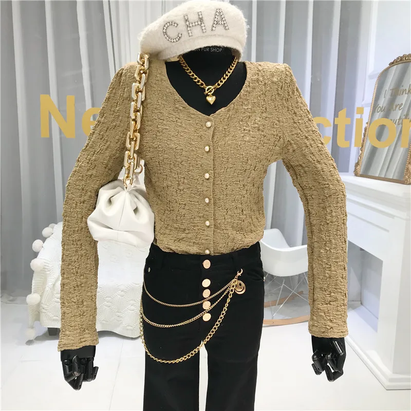 Design Women's 2020 Autumn New Style Slim Style In Korean Version Long-Sleeved Cardigan and Sweater Women Single Breasted 
Design Women's 2020 Autumn New Style Slim Style In Korean Version Long-Sleeved Cardigan and Sweater Women Single Breasted