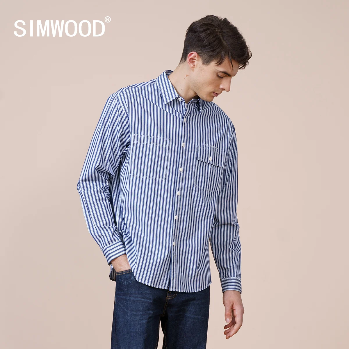 SIMWOOD 2022 Spring New Vertical Striped Shirts Men 100% Cotton Plus Size Comfortble Casual Shirt Brand Clothing SK130251
SIMWOOD 2022 Spring New Vertical Striped Shirts Men 100% Cotton Plus Size Comfortble Casual Shirt Brand Clothing SK130251