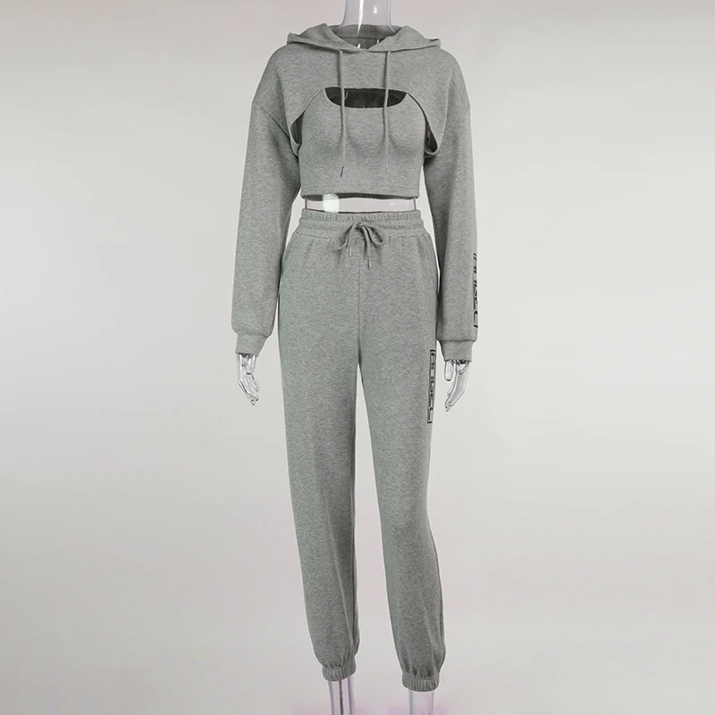 Beyouare Casual Women Three Piece Set Letter Print Loose Suit Cargo Pants Hooded Sweatshirt Tank Crop Top Autumn Sports Outfits
Beyouare Casual Women Three Piece Set Letter Print Loose Suit Cargo Pants Hooded Sweatshirt Tank Crop Top Autumn Sports Outfits