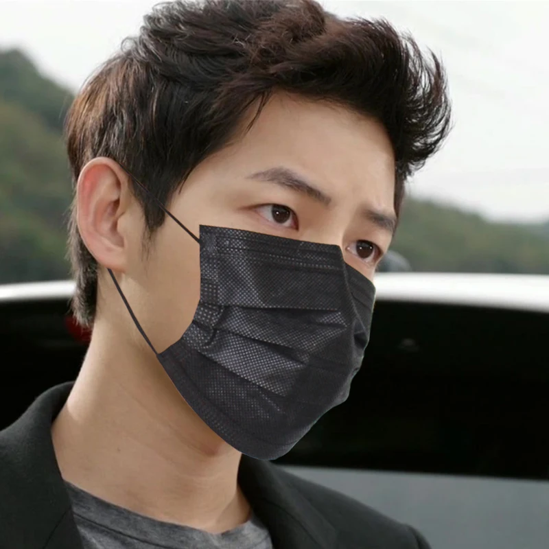 50/100 Pcs Disposable Mouth Face Mask Black 3-layer Non-woven Dustproof Anti-pollution Masks Outdoors Protection Masque In Stock
50/100 Pcs Disposable Mouth Face Mask Black 3-layer Non-woven Dustproof Anti-pollution Masks Outdoors Protection Masque In Stock