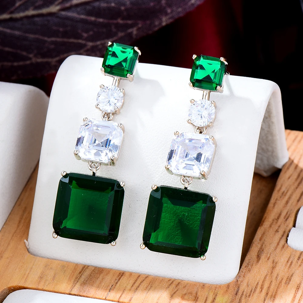 Soramoore Trendy Romantic Shiny Square CZ Pendant Earrings For Women Bridal Wedding Party Show Girl Daily Surper Gift Jewelry
Soramoore Trendy Romantic Shiny Square CZ Pendant Earrings For Women Bridal Wedding Party Show Girl Daily Surper Gift Jewelry