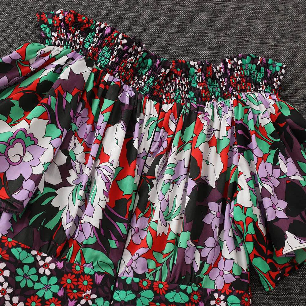 100% Cotton Printed Flowers Sexy Word Shoulder Dress Elastic Waist Holiday Style Party Fashion Long Skirt Summer 2020 New
100% Cotton Printed Flowers Sexy Word Shoulder Dress Elastic Waist Holiday Style Party Fashion Long Skirt Summer 2020 New