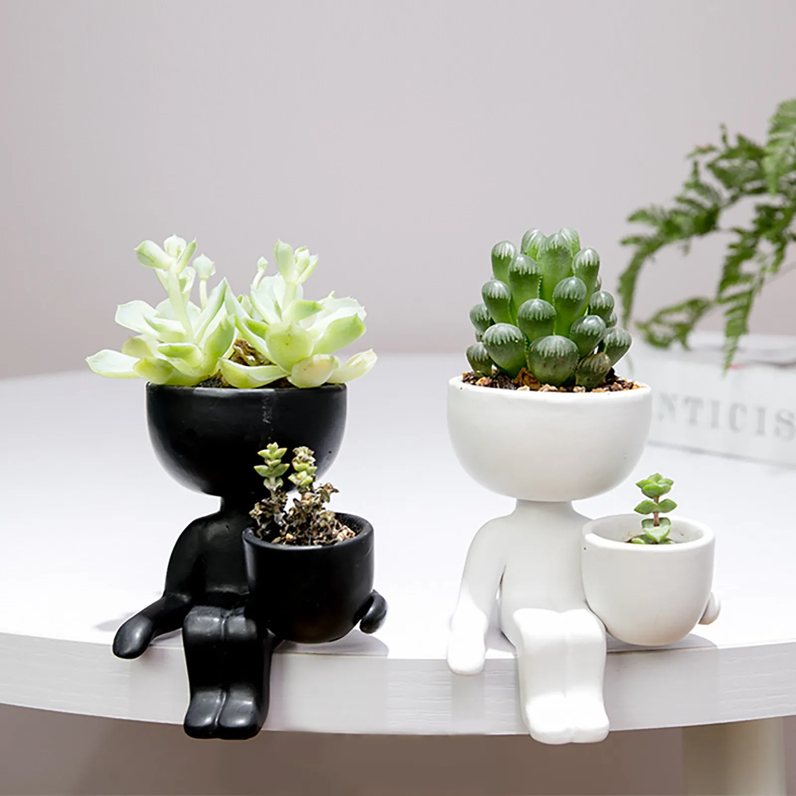 Creative Flowerpot Cute Cartoon Humanoid Profile Lndoor And Outdoor Ceramic Succulent Flower Pot Vase Home Garden Decoration
Creative Flowerpot Cute Cartoon Humanoid Profile Lndoor And Outdoor Ceramic Succulent Flower Pot Vase Home Garden Decoration