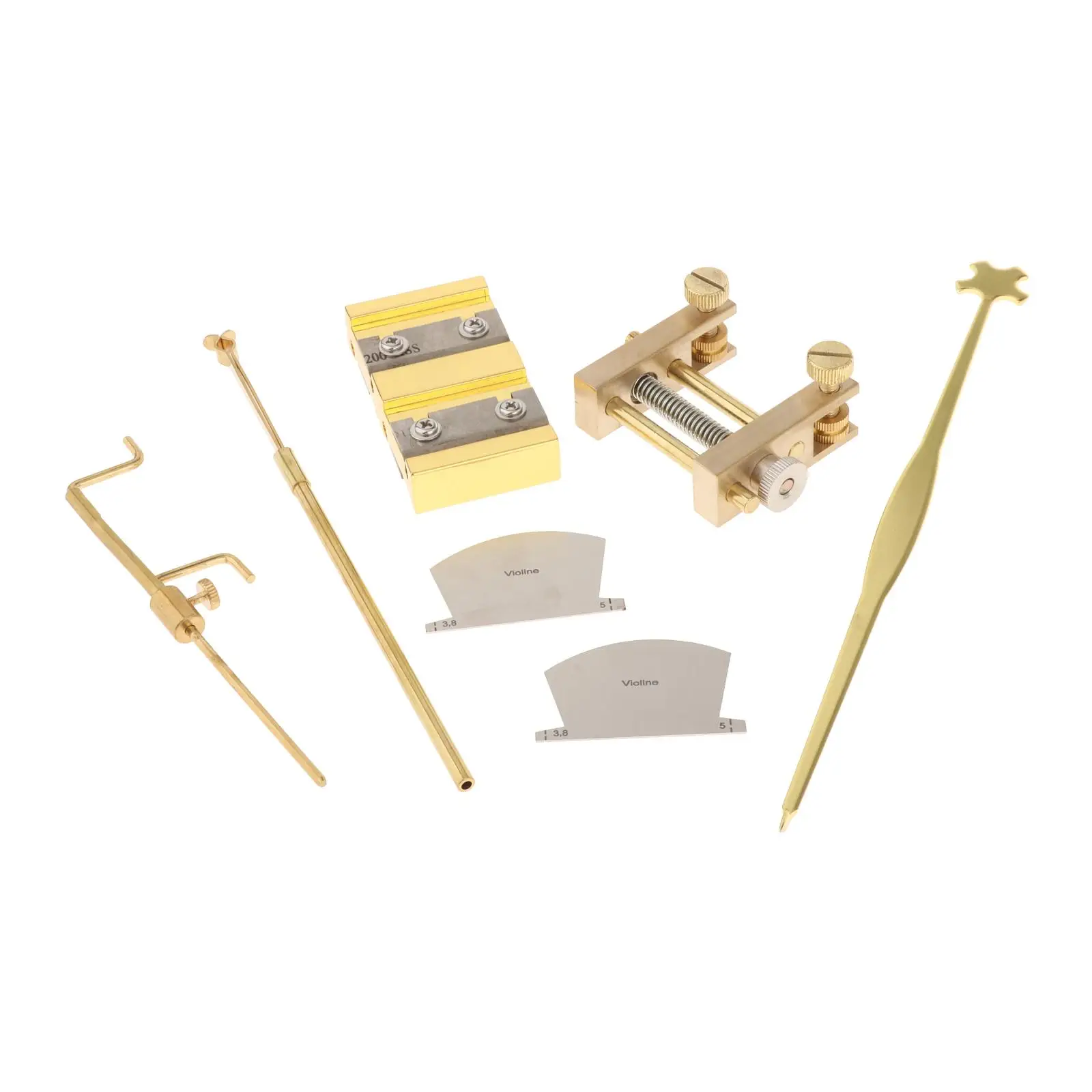 7Pcs Brass Violin Luthier Tools Sound Post Gauge Measurer Retriever Clip Set Violin Parts & Accessories
7Pcs Brass Violin Luthier Tools Sound Post Gauge Measurer Retriever Clip Set Violin Parts & Accessories