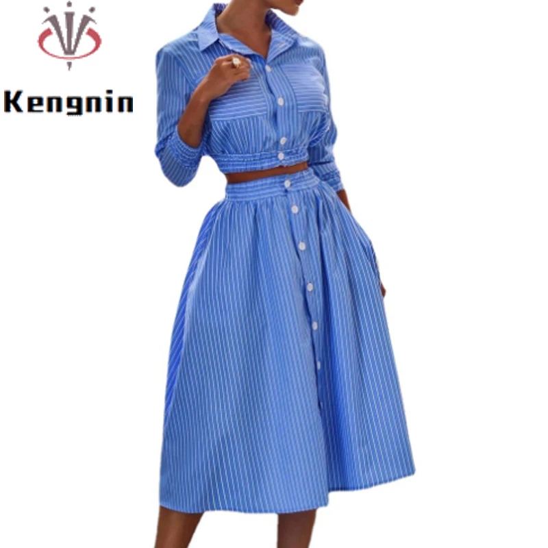 2022 Spring Autumn Women Sets European Style Print Short Shirt Tops + A-Line Elastic Waist Skirts Two Piece Lady Suit KE2206
2022 Spring Autumn Women Sets European Style Print Short Shirt Tops + A-Line Elastic Waist Skirts Two Piece Lady Suit KE2206
