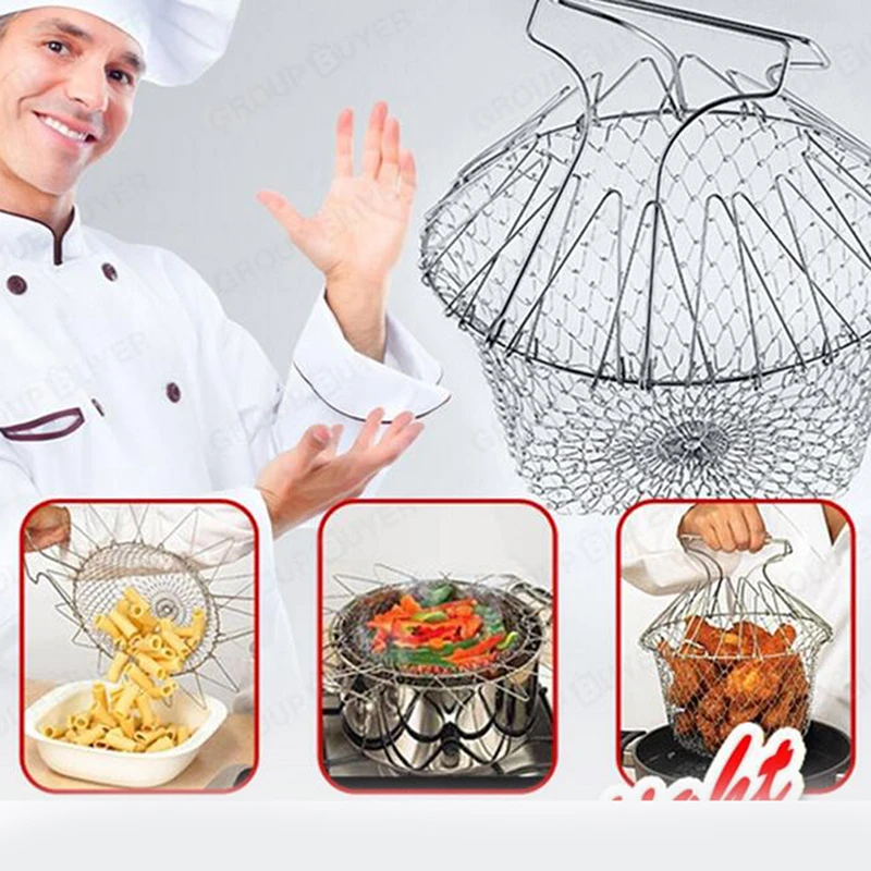 Foldable Steam Rinse Strain Fry Oil Basket Mesh Strainer Net Kitchen Cooking
Foldable Steam Rinse Strain Fry Oil Basket Mesh Strainer Net Kitchen Cooking