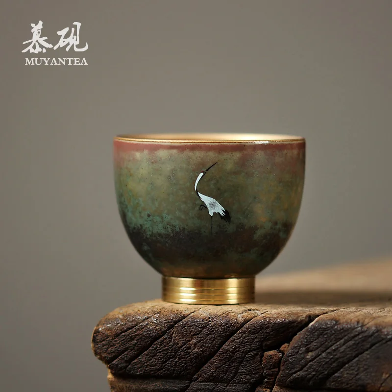 Muyan copper foot Master Cup single cup Jingdezhen household Kung Fu tea set tea cup ceramic tea cup crane tea cup
Muyan copper foot Master Cup single cup Jingdezhen household Kung Fu tea set tea cup ceramic tea cup crane tea cup