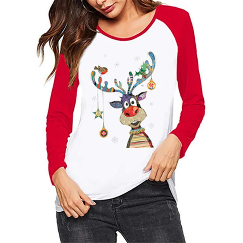 Женская футболка с длинным рукавом и принтом оленя
Женская футболка с длинным рукавом и принтом оленя