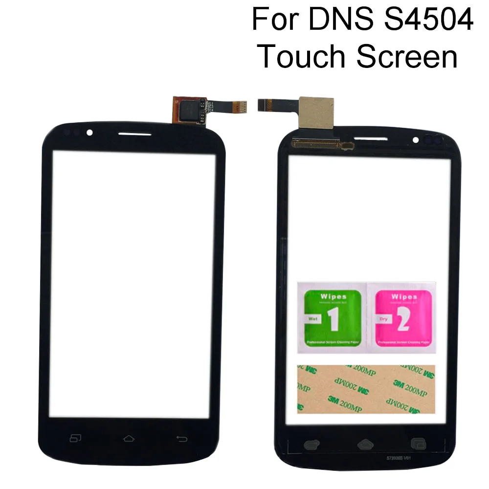Touch Screen Front Glass For DNS S4504 Innos I5 Dialog i43 Digitizer Panel Sensor Tools 3M Glue Wipes | Мобильные телефоны и