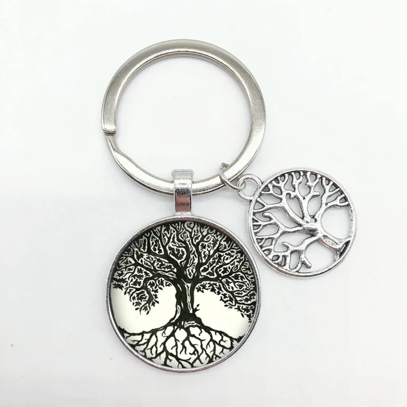 Glamour Vintage Tree of Life Pendant Keychain Art Convex Round Glass | Украшения и аксессуары