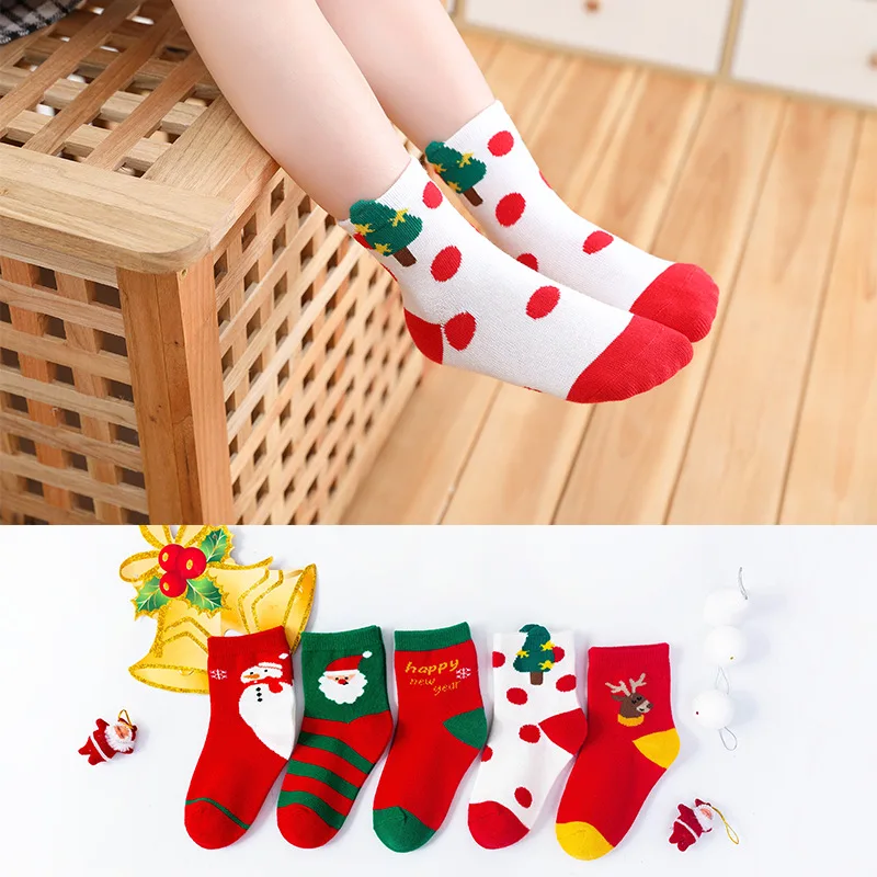 5Pairs/Lot New Year Baby Christmas Socks Kids Socks Lovely Boys Cotton Gift Newborn Autumn Winter Cute Socks For Girls 2 4 6 8Y
5Pairs/Lot New Year Baby Christmas Socks Kids Socks Lovely Boys Cotton Gift Newborn Autumn Winter Cute Socks For Girls 2 4 6 8Y