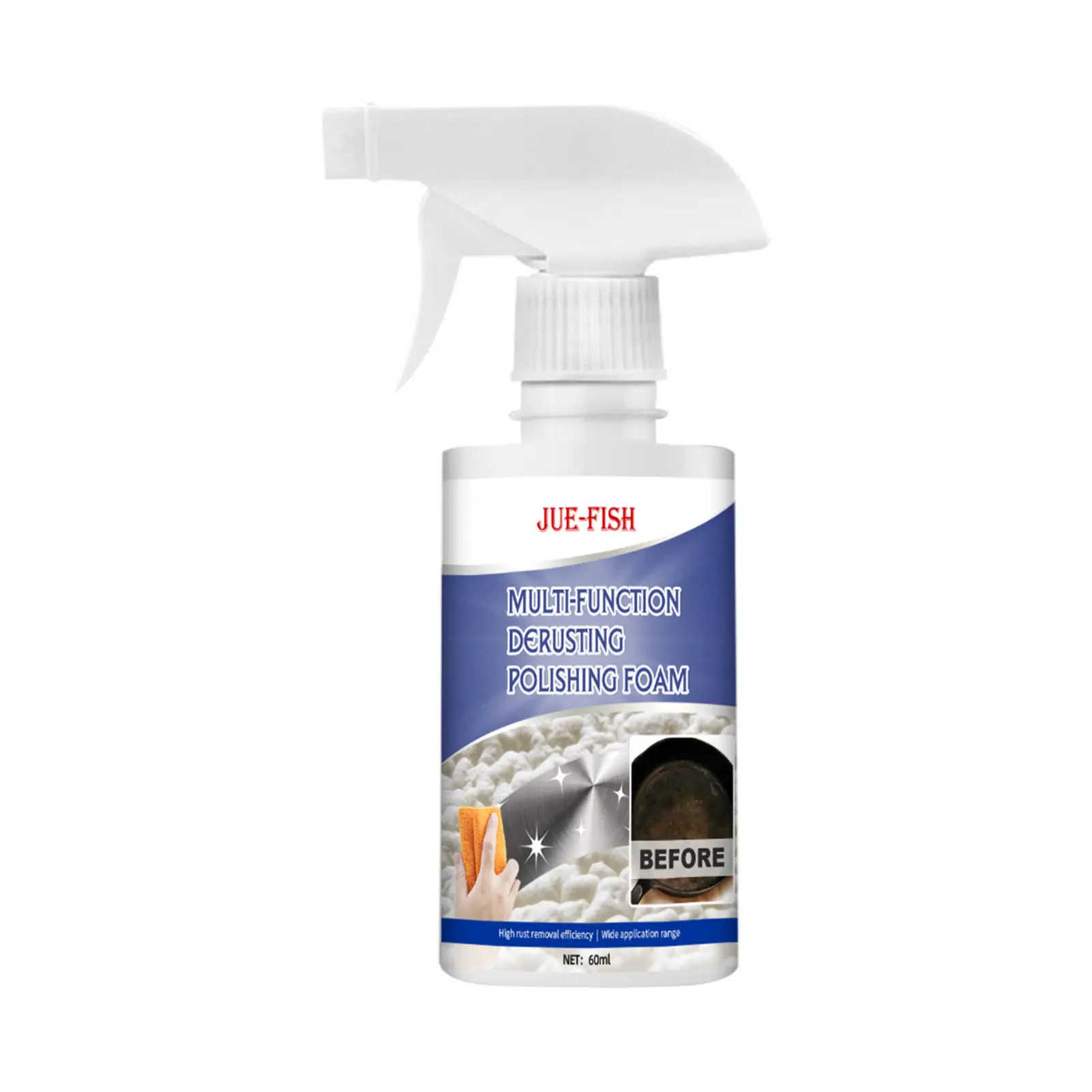 60ml/120ml Foam Rust Remover Spray Metal Chrome Paint Kitchen All-Purpose Cleaning Bubble Spray Multi-Purpose Tool
60ml/120ml Foam Rust Remover Spray Metal Chrome Paint Kitchen All-Purpose Cleaning Bubble Spray Multi-Purpose Tool