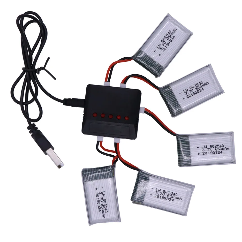 Литий полимерный аккумулятор 3 7 в 650 мАч и зарядное устройство usb для SYMA X5C 1 X5 X5SC X5SW