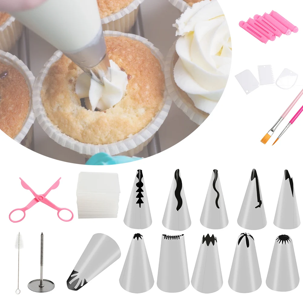 83pcs Cake Decorating Set Cupcake Decorating Kit Baking Supplies 44 Numbered Icing Tips and Frosting Tools for Cake DIY Pink
83pcs Cake Decorating Set Cupcake Decorating Kit Baking Supplies 44 Numbered Icing Tips and Frosting Tools for Cake DIY Pink