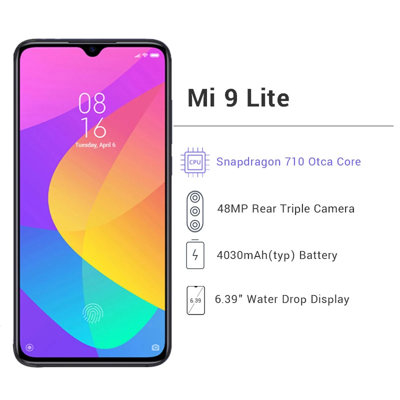 Xiaomi mi смартфон с восьмиядерным процессором Snapdragon 710 ОЗУ 6 ГБ ПЗУ 64 48 МП 32 39 дюйма |