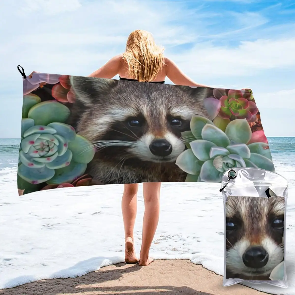 Bathing Towel Cute Raccoon In Succulents Bath Wearable Towel Dress Fast Drying Beach Spa Magical Nightwear Sleeping
Bathing Towel Cute Raccoon In Succulents Bath Wearable Towel Dress Fast Drying Beach Spa Magical Nightwear Sleeping