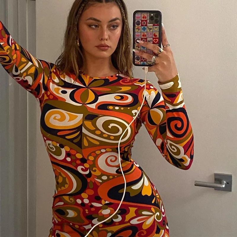 O Neck Y2k Fashion Print Maxi Dress Women's Casual Skinny Long Sleeve Autumn Party Bodycon Wrap Dress Elegant Streetwear Yuqung
O Neck Y2k Fashion Print Maxi Dress Women's Casual Skinny Long Sleeve Autumn Party Bodycon Wrap Dress Elegant Streetwear Yuqung