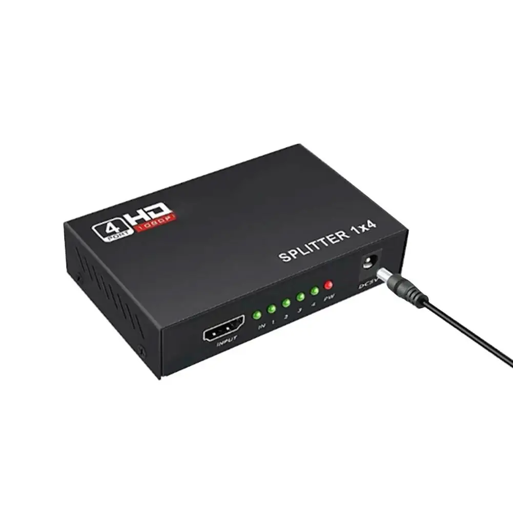 HDMI-совместимый разветвитель HDCP 4K 1x4 1 в 4 Out усилитель сигнала мощности 1080P 3D
