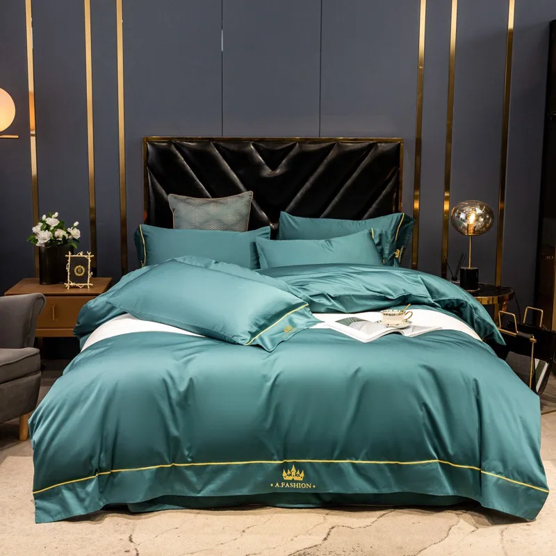 Luxury high-end European style four-piece bedding sets and duvet cover naked sleeping hotel bedding
Luxury high-end European style four-piece bedding sets and duvet cover naked sleeping hotel bedding
